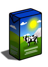 ilustración de un brick de leche
