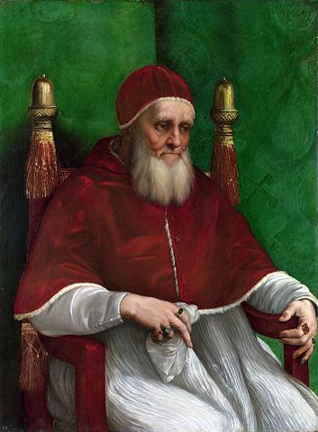 Retrato del Papa Julio II. Rafael. Este papa fue uno de los grandes mecenas del Renacimiento