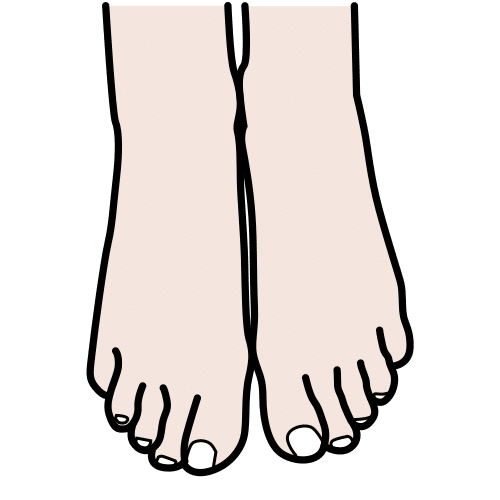 Los dos pies de una persona