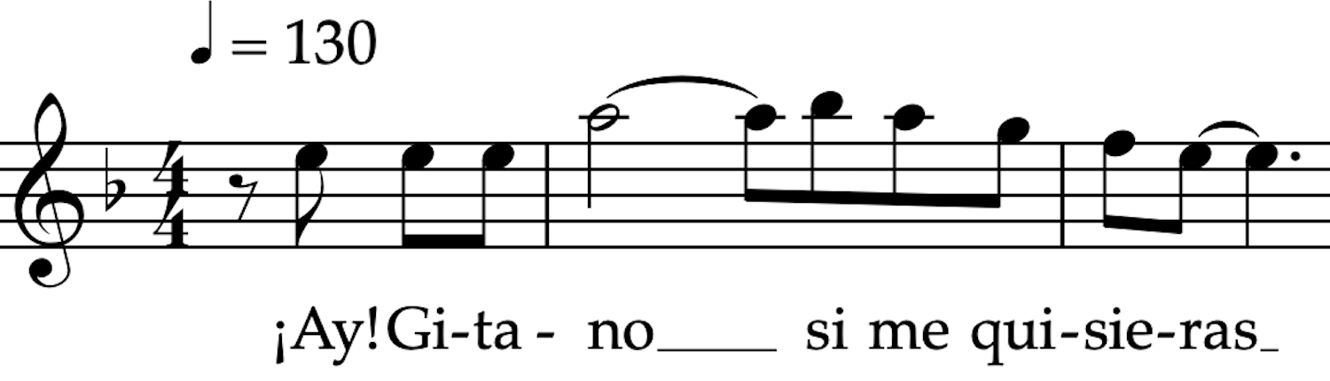 Comienzo anacrúsico.