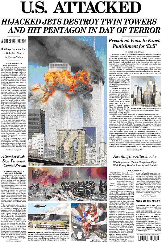 9/11 frontpage