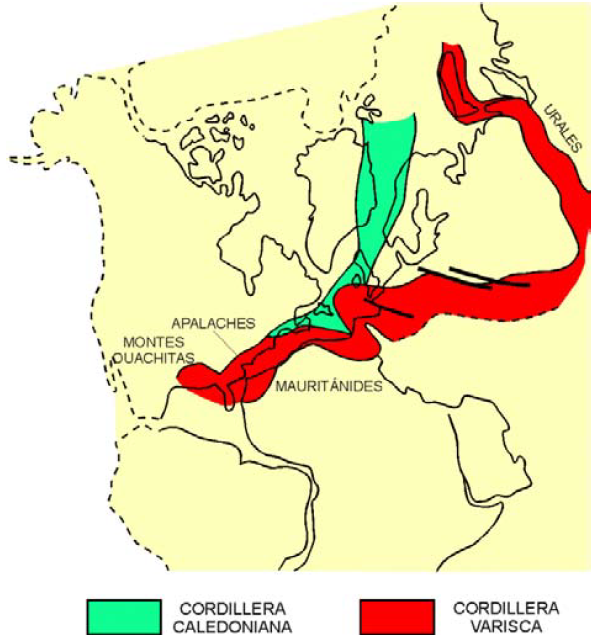 Cordilleras caledoniana y varisca 