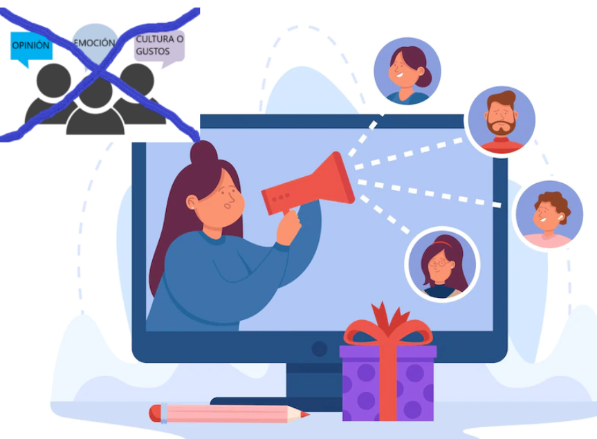 Persona transmitiendo un mensaje de forma objetiva