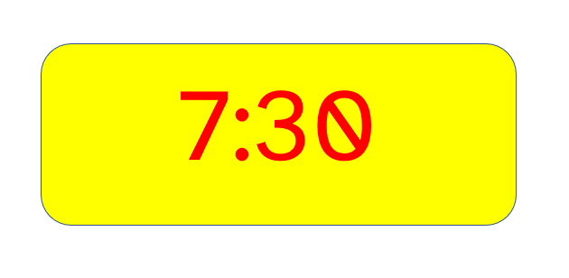 la imagen muestra un reloj que marca las 7 Y media en un reloj digital