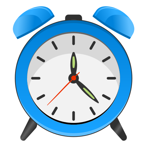 La imagen muestra una ilustración de un reloj despertador