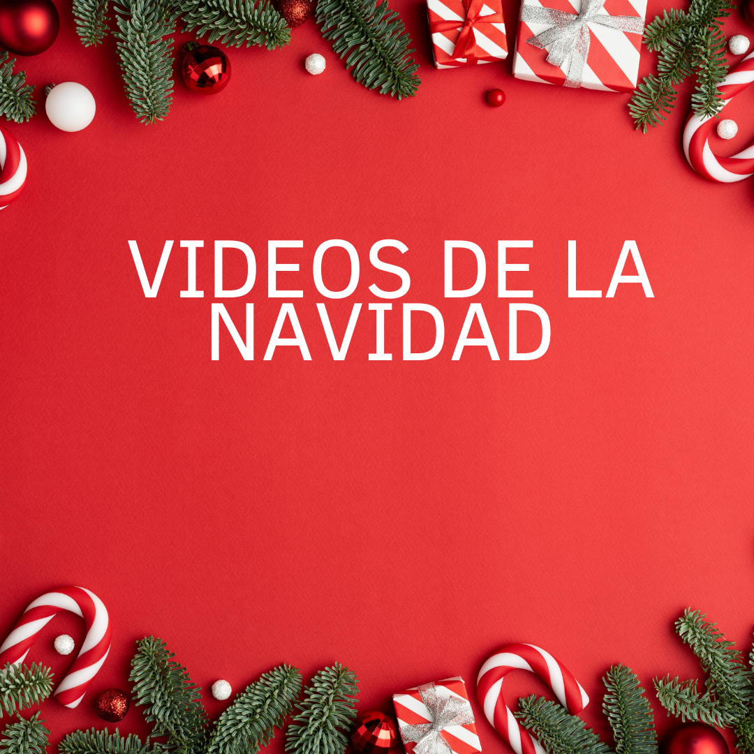 la imagen muestra un cartel que pone videos de la Navidad