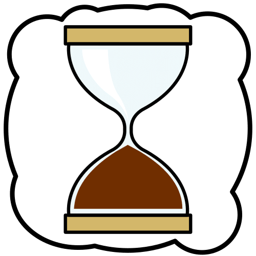 La imagen muestra un reloj de arena