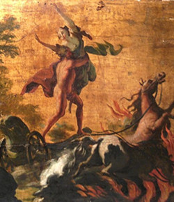 Hades rapta a Perséfone y la lleva al Inframundo
