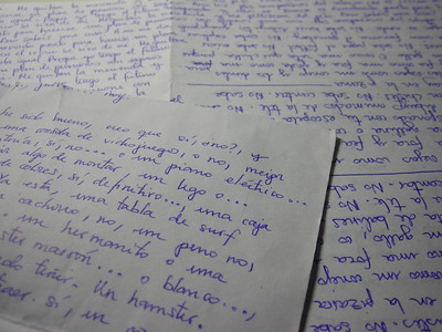 Hojas manuscritas