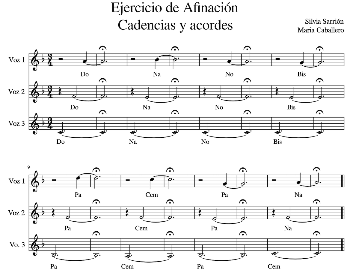 Ejercicio de Afinación Dona Nobis.