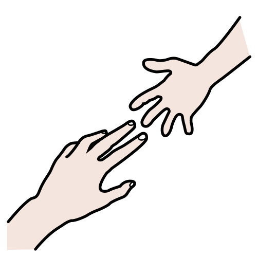 La imagen muestra una mano tendida que ayuda a otra.
