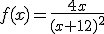 f(x)=\frac{4x}{(x+12)^2}