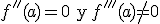 f''(a)=0\begin{verbatim} y \end{verbatim}f'''(a)
eq 0