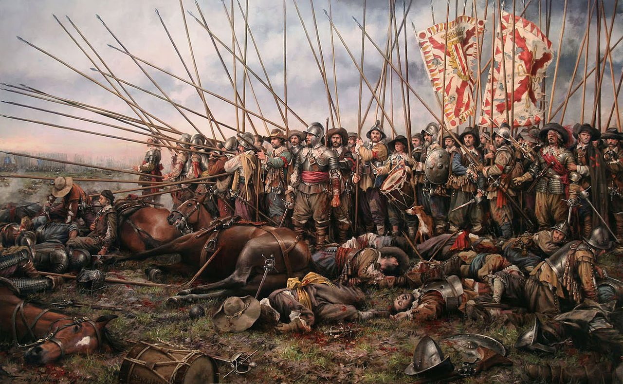 La Batalla de Rocroi (1643) es el principio del fin simbólico de España como la gran potencia dominante.