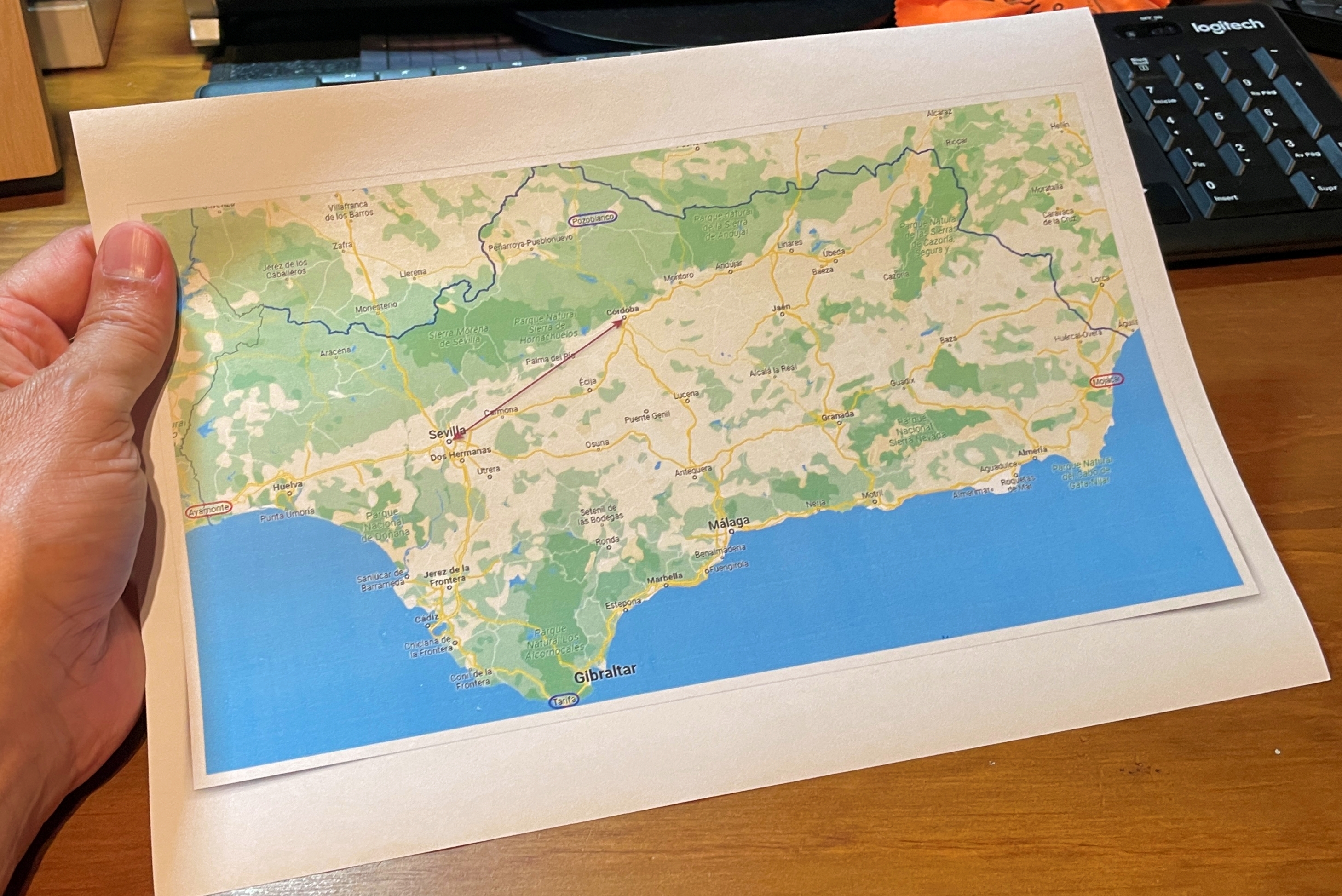 Mapa en mano