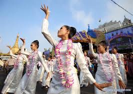 Festival del agua en Yangon