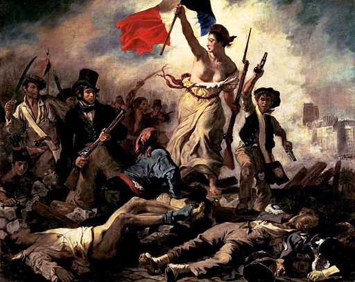 La Libertad guiando al Pueblo, pintura de Dealcroix