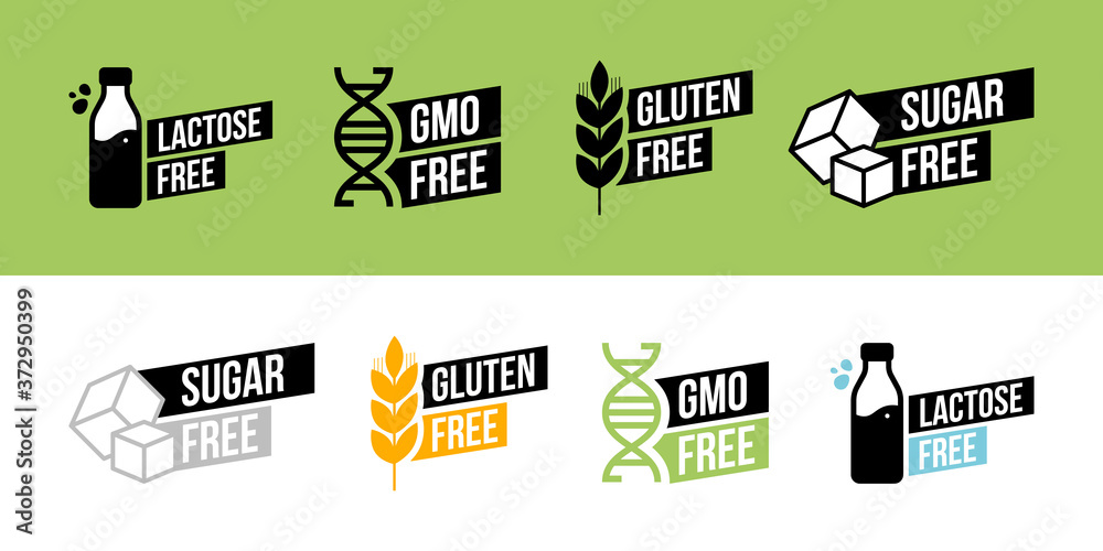 La imagen muestra iconos de intolerancias alimentos