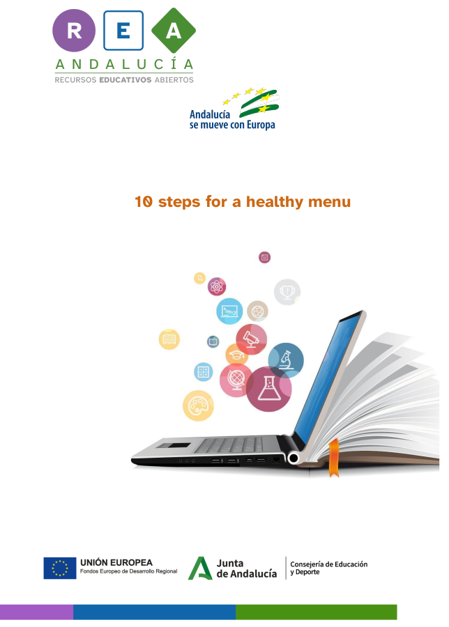 El archivo incluye una lista con diez pasos a seguir para crear un menu saludable