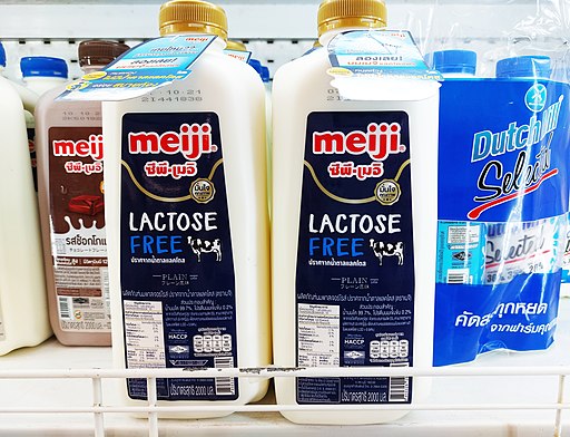 La imagen muestra leche sin lactosa.