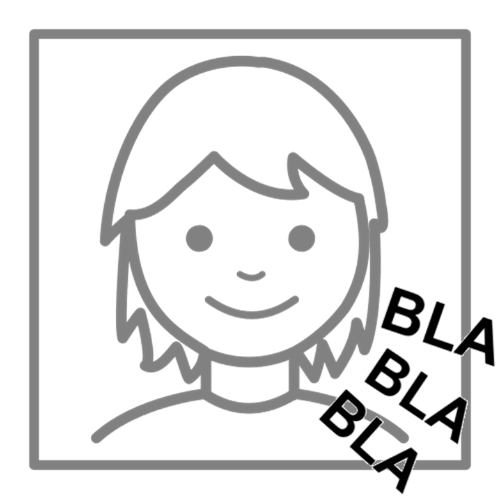 La imagen muestra el perfil de una chica junto a las palabras “bla, bla, bla”.