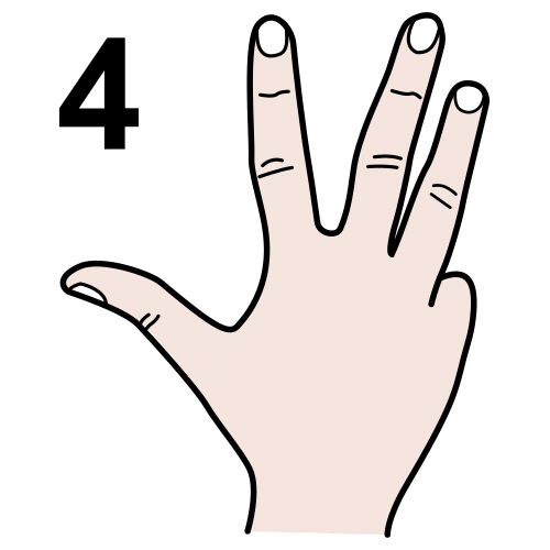 La imagen muestra una mano con cuatro dedos sacados.