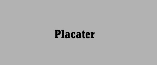 La imagen muestra la palabra Placater.