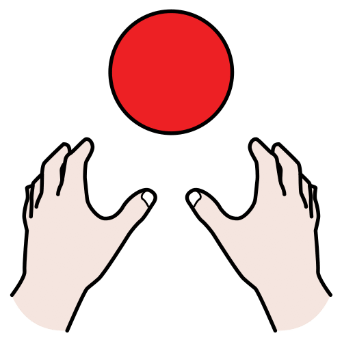La imagen muestra dos manos que intentan coger una pelota
