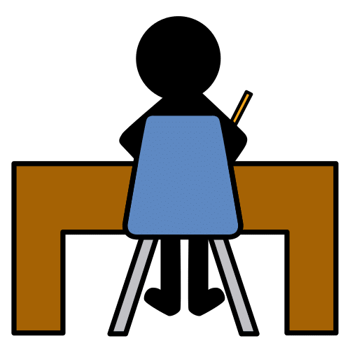 La imagen muestra la silueta de espaldas de una persona sentada trabajando.