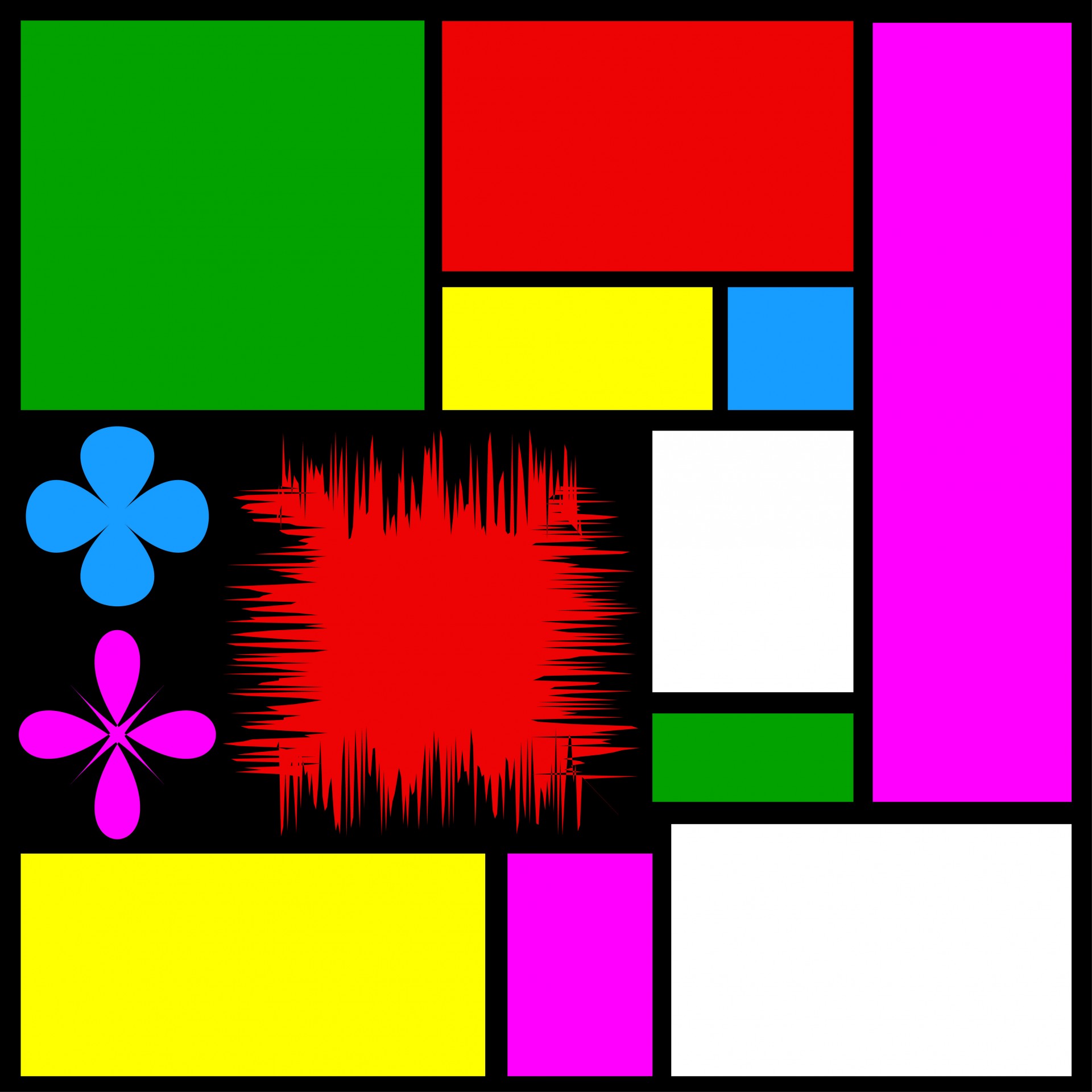 La imagen muestra un conjunto de figuras de diferentes colores