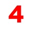 La imagen muestra el número 4 en color rojo