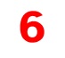La imagen muestra el número 6 en color rojo