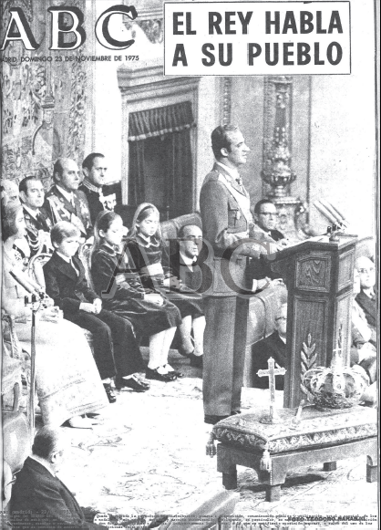 Portada de ABC del 23 de noviembre de 1975 con el primer discurso del Rey