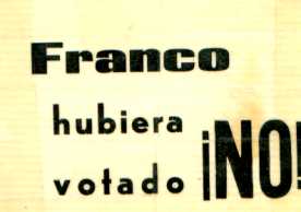 Cartel de Fuerza Nueva reclamando el No en el referéndum