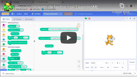 Vídeo sobre el reconocimiento de textos con LearningML