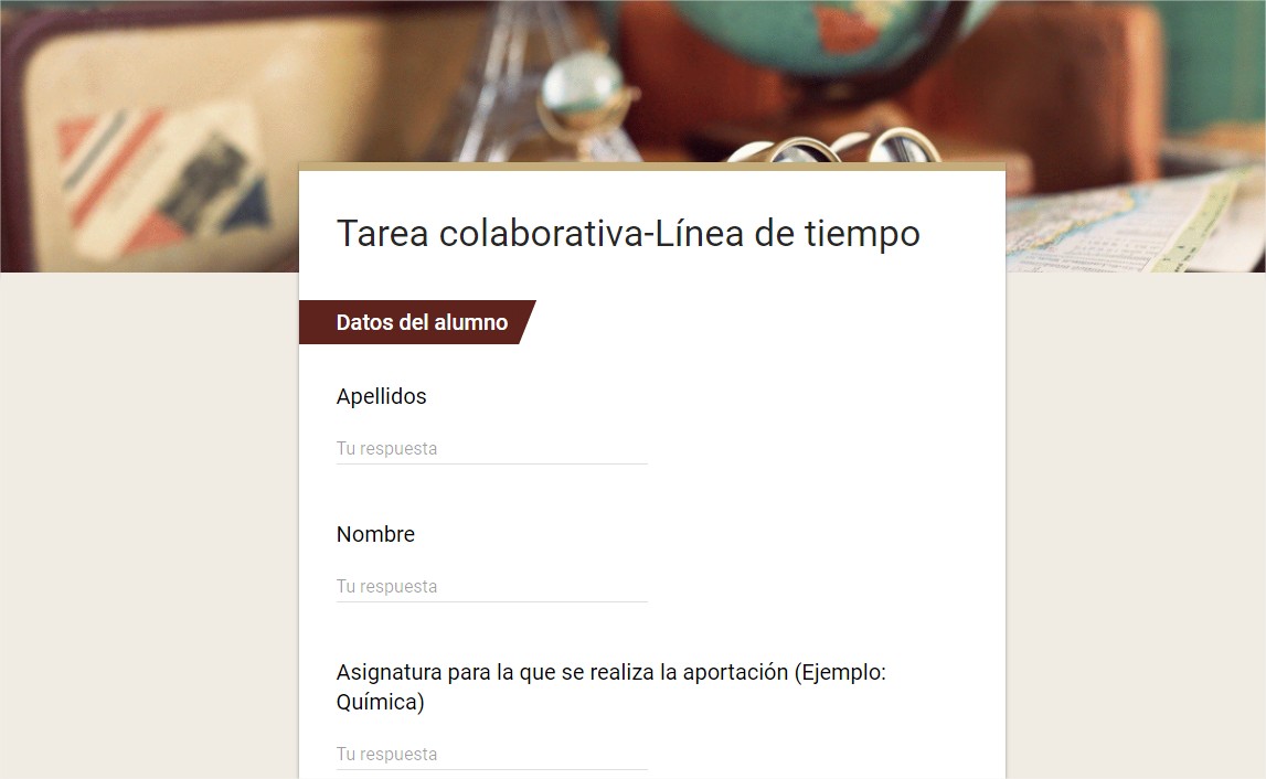 Captura del formulario