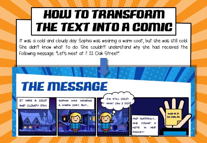 How to transform a text into a comic