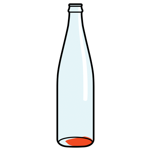 La imagen muestra una botella vacía.
