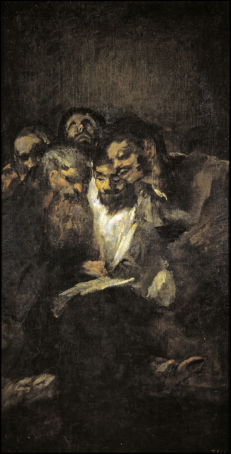 Hombres leyendo, Goya