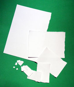 trozos de papel