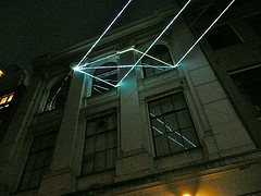 escultura realizada con fibra óptica