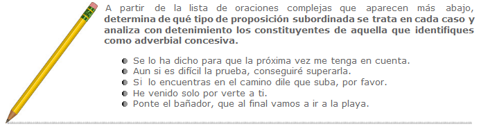 Subordinadas adverbiales impropias