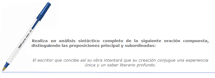 Frase a analizar