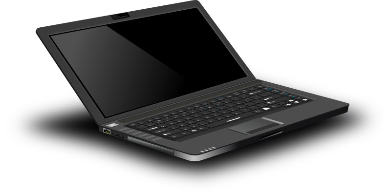 La imagen muestra un ordenador portátil