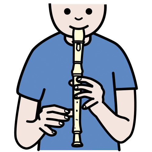 Persona tocando la flauta	