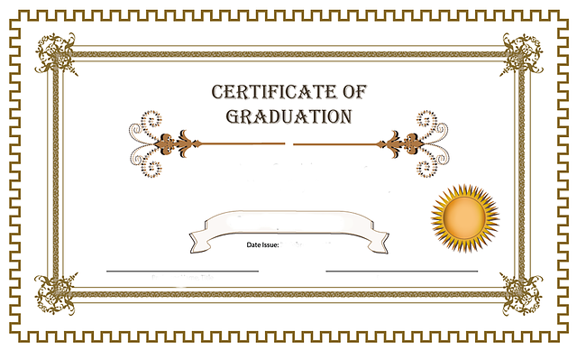 La imagen muestra un diploma vacío.