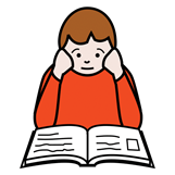 La imagen muestra un niño leyendo un libro.