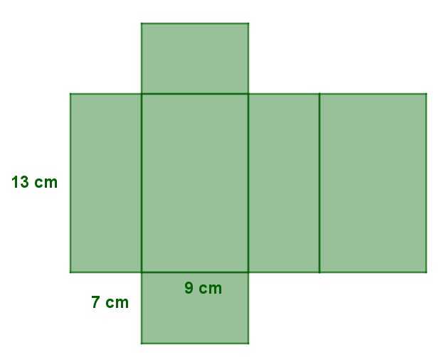 Desarrollo plano del prisma