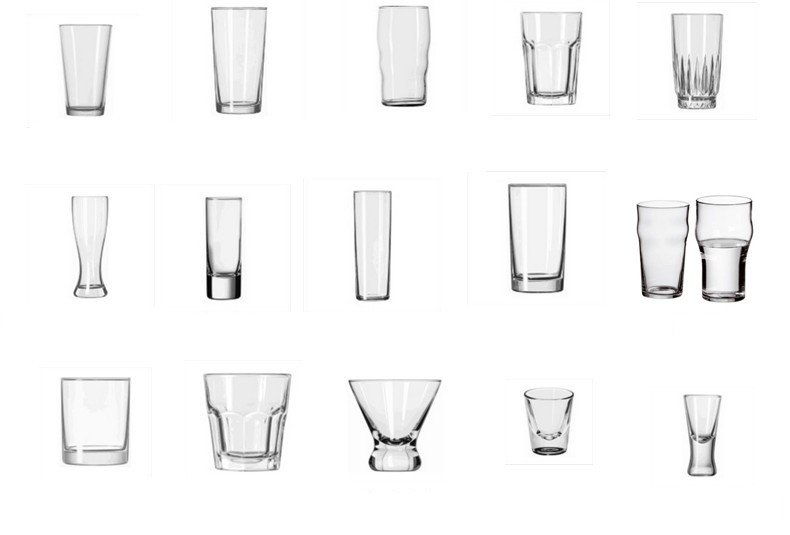 La imagen muestra vasos con diferentes morfologías