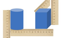 La imagen muestra la medida de unas figuras. 